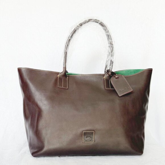 Nwt Dooney & Bourke Florentine Leather Medium Russel Tote Bag - Picture 2 of 13